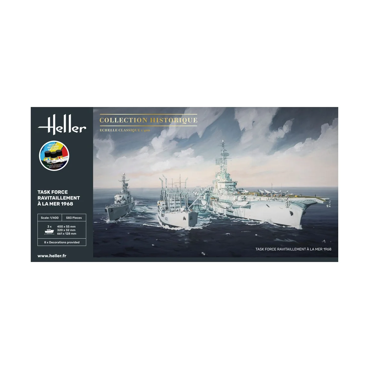 STARTER KIT Task Force Ravitaillement à la mer 1968, 1/400 - Heller...
