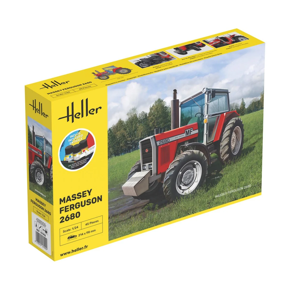 STARTER KIT Massey Ferguson 2680, 1/24 - Heller 57402