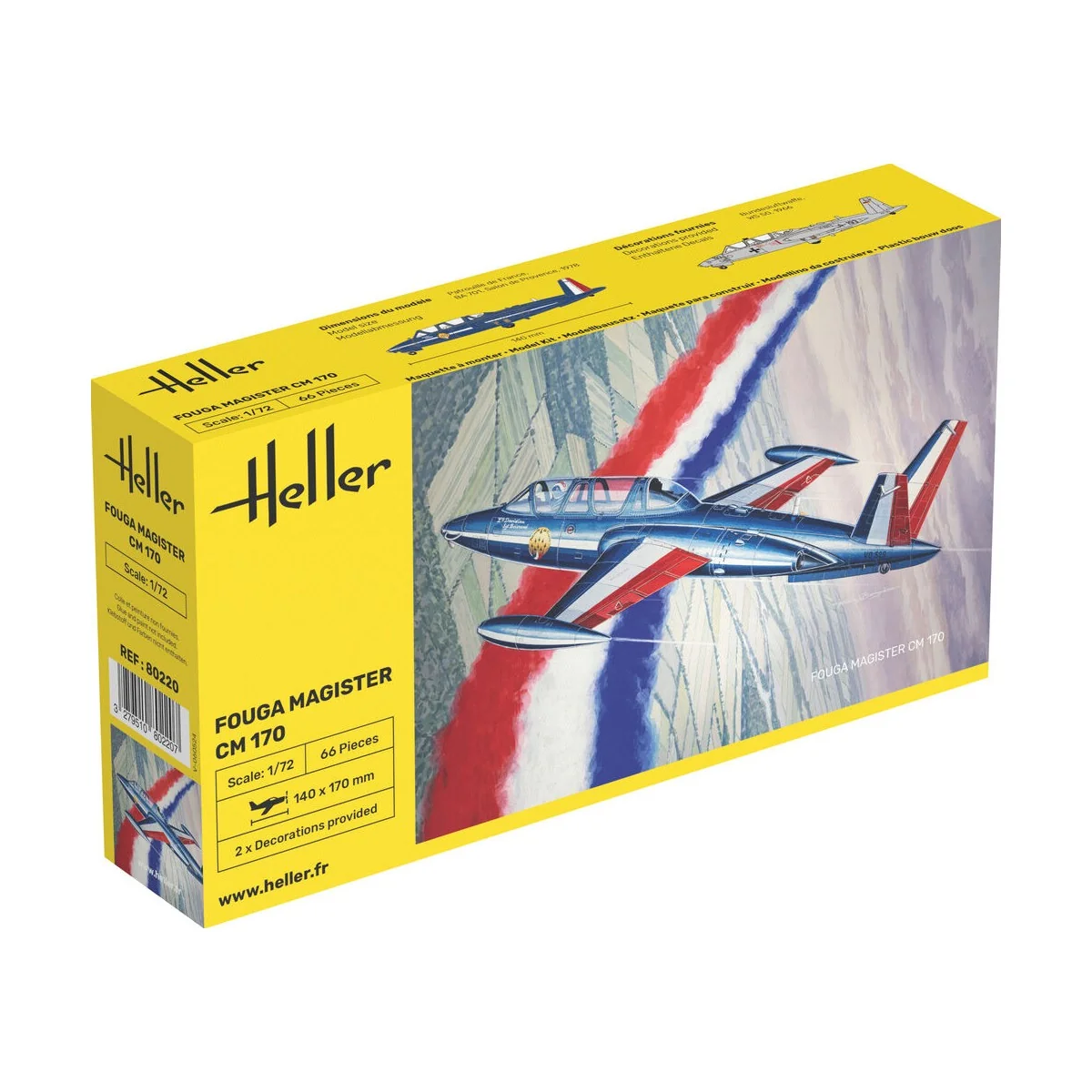 Fouga Magister CM 170, 1/72 - Heller 80220