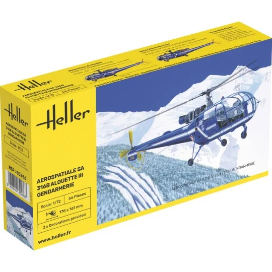 SA 316 Alouette III Gendarmerie, 1/72 - Heller 80286