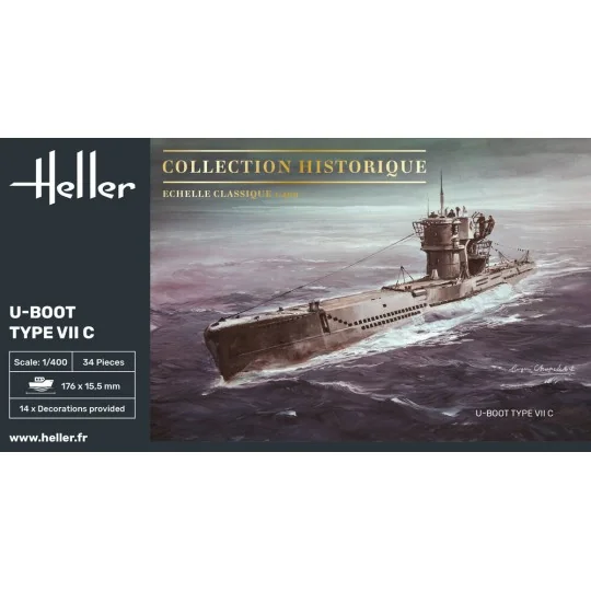 U-Boot Type VII C, 1/400 - Heller 81002
