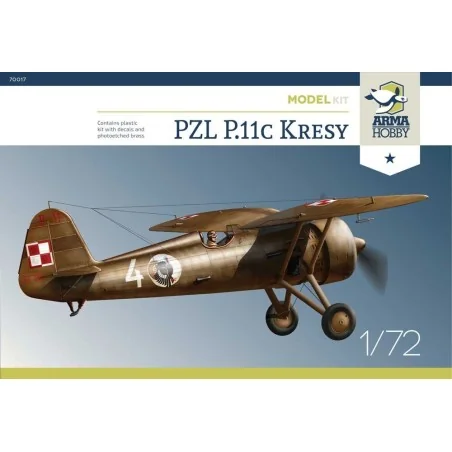PZL P.11c Kresy Model Kit, 1/72 - Arma Hobby 70017