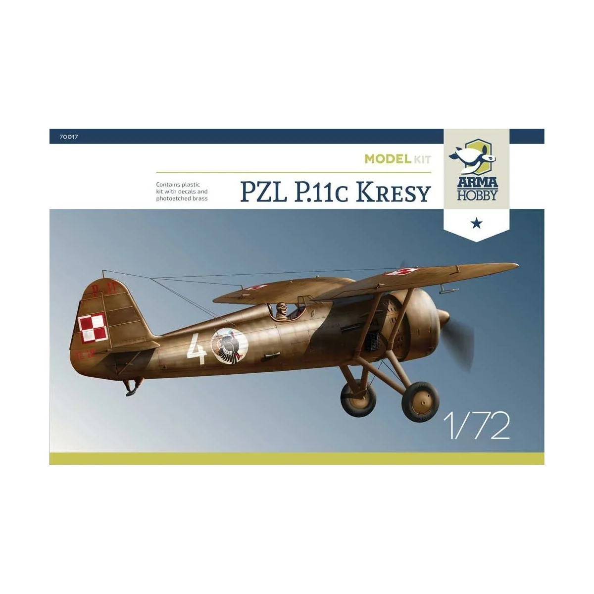 PZL P.11c Kresy Model Kit, 1/72 - Arma Hobby 70017 PZL P.11c Kresy Model Kit, 1/72 - Arma Hobby 70017
