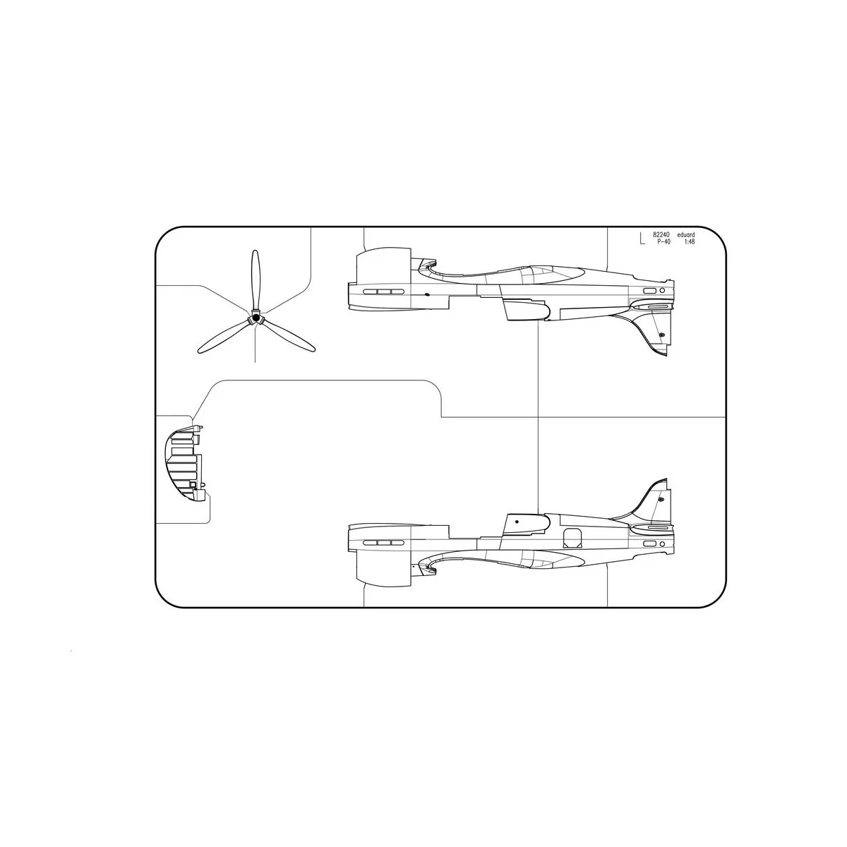 P-40K Warhawk DUAL COMBO, 1/48 - Eduard Plastic Kits R0024