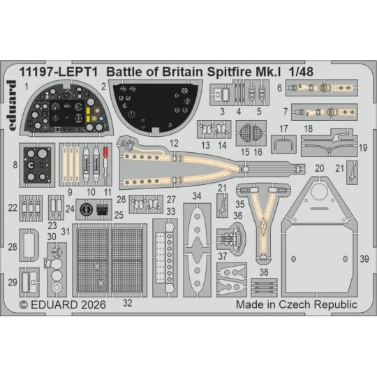 BATTLE of BRITAIN SPITFIRE Mk.I, 1/48 - Eduard Plastic Kits 11197