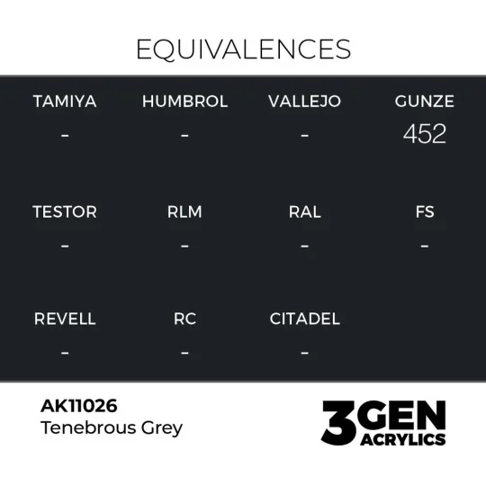 Tenebrous Grey 17ml - AK Interactive AK11026