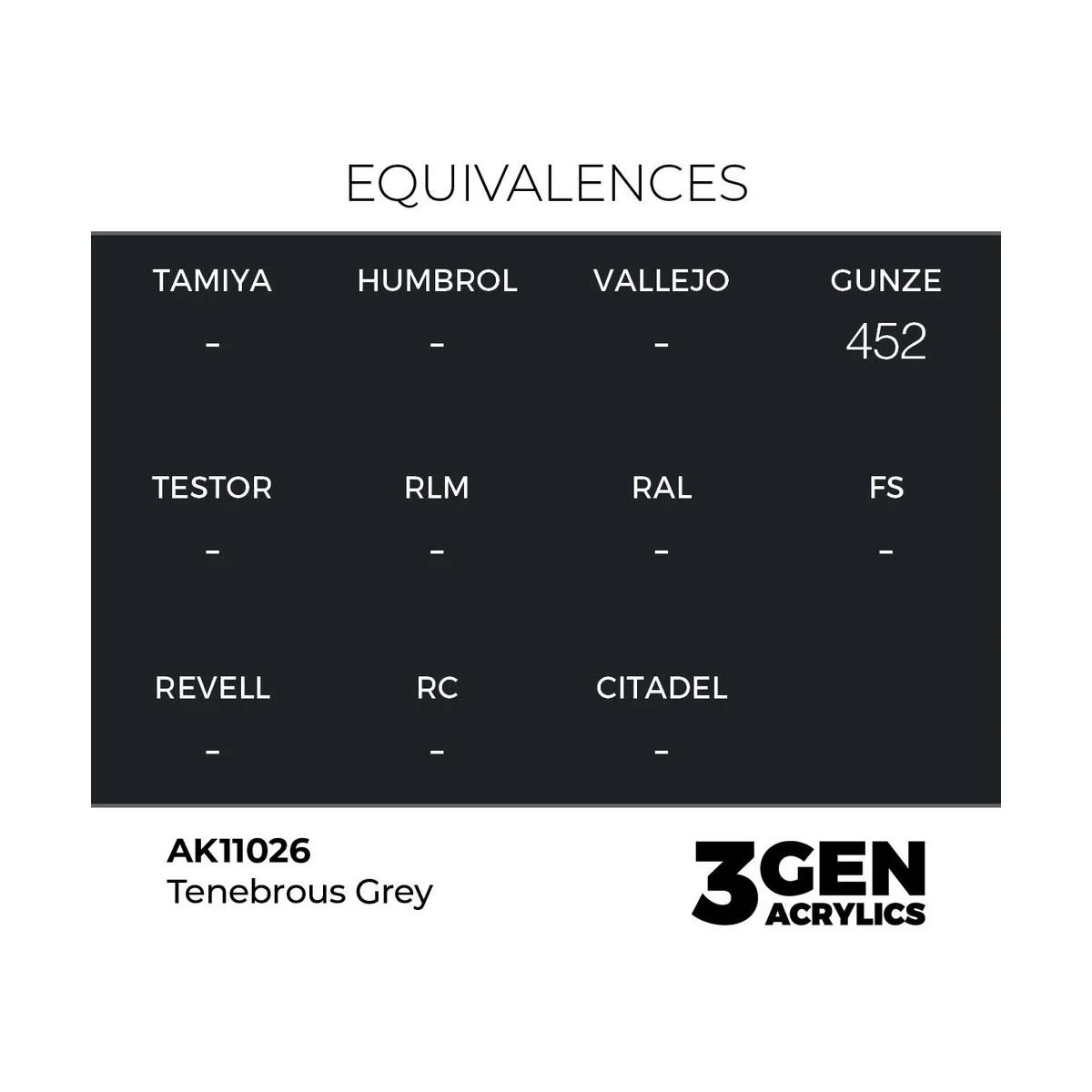 Tenebrous Grey 17ml - AK Interactive AK11026