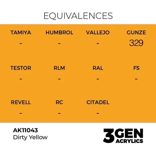 Dirty Yellow 17ml - AK Interactive AK11043
