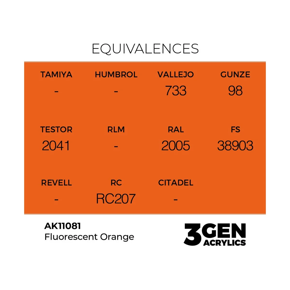 Fluorescent Orange 17ml - AK Interactive AK11081