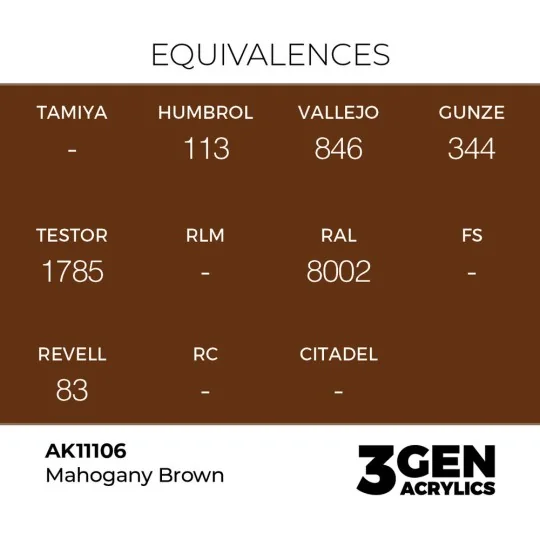 Mahogany Brown 17ml - AK Interactive AK11106