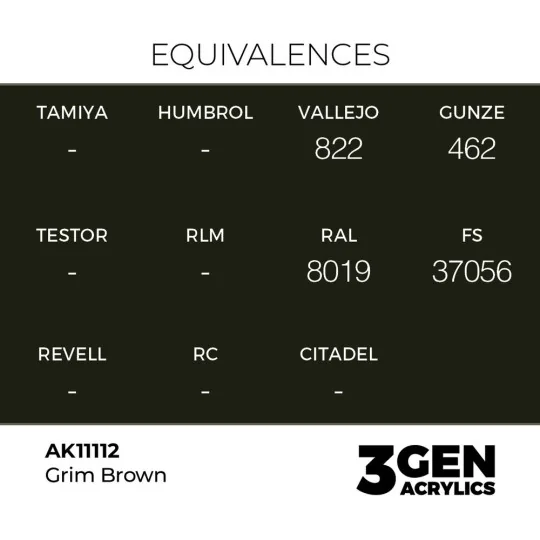 Grim Brown 17ml - AK Interactive AK11112