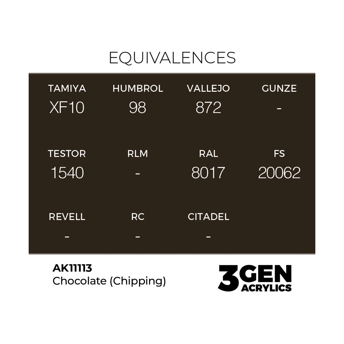 Chocolate (Chipping) 17ml - AK Interactive AK11113