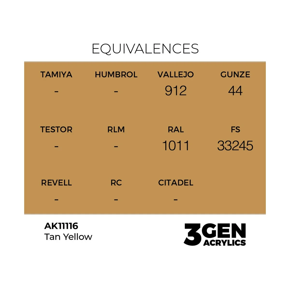 Tan Yellow 17ml - AK Interactive AK11116