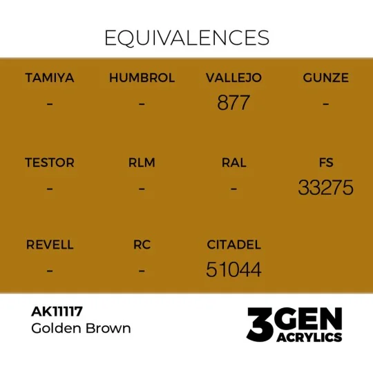 Golden Brown 17ml - AK Interactive AK11117