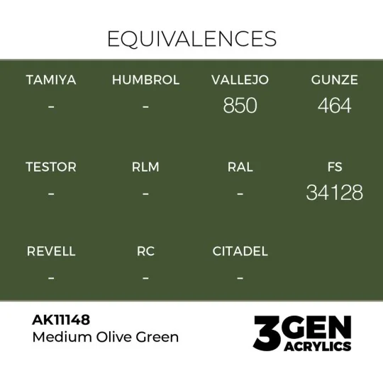 Medium Olive Green 17ml - AK Interactive AK11148