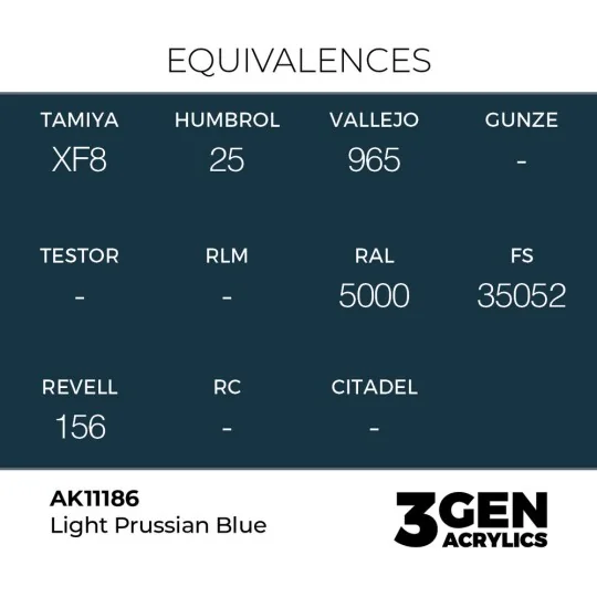 Light Prussian Blue 17ml - AK Interactive AK11186