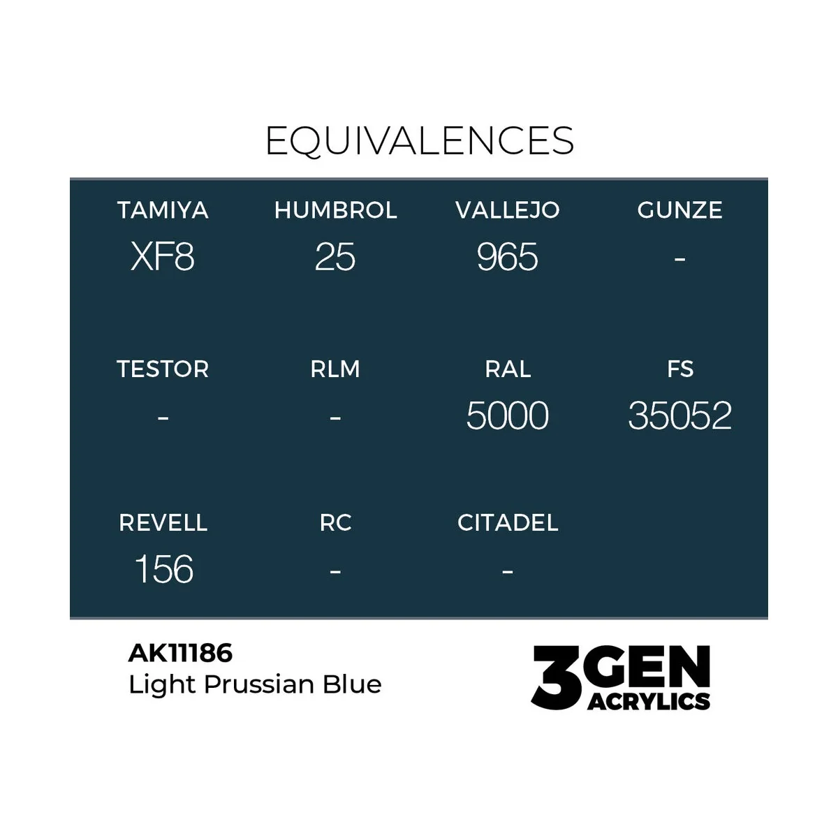Light Prussian Blue 17ml - AK Interactive AK11186