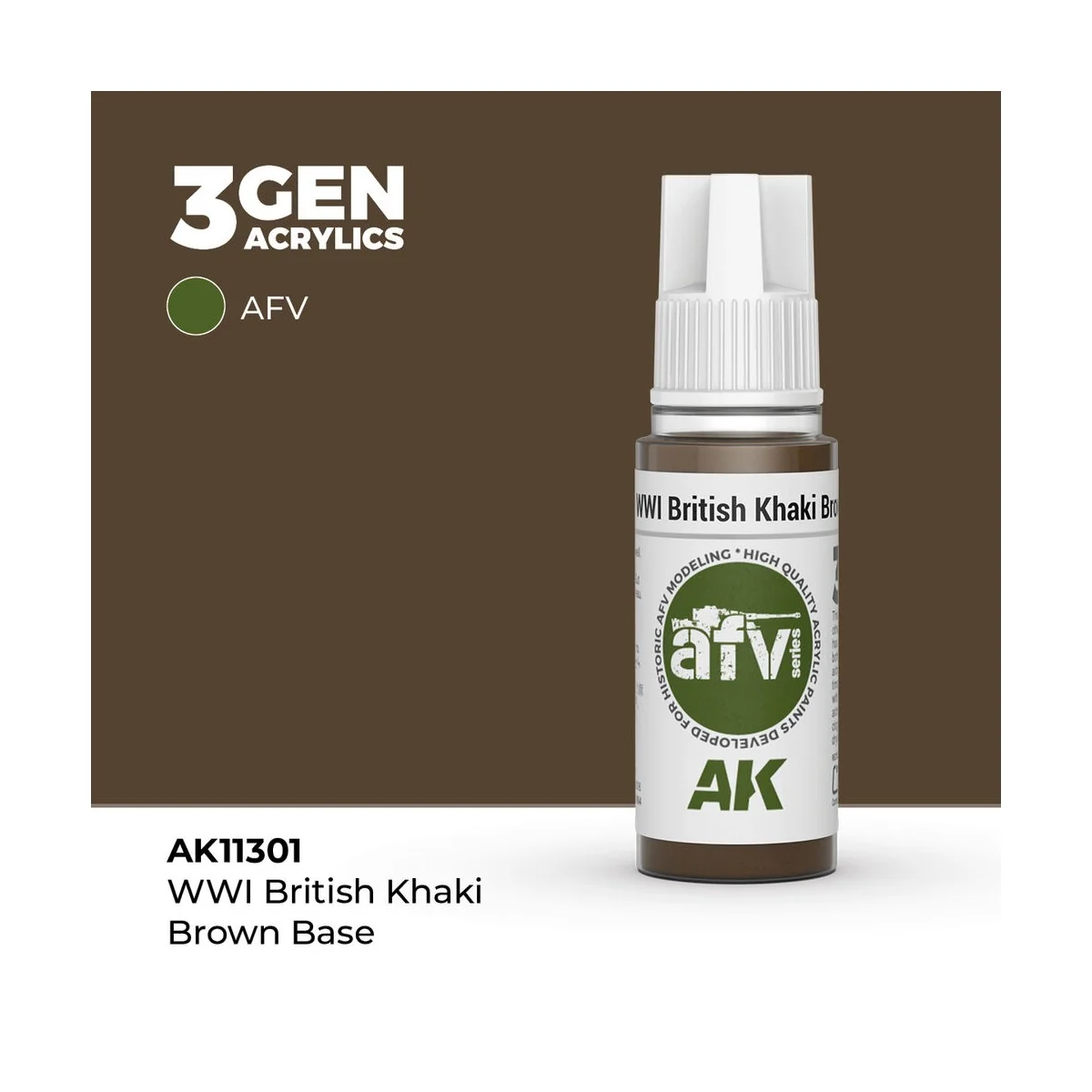 WWI British Khaki Brown Base - AK Interactive AK11301