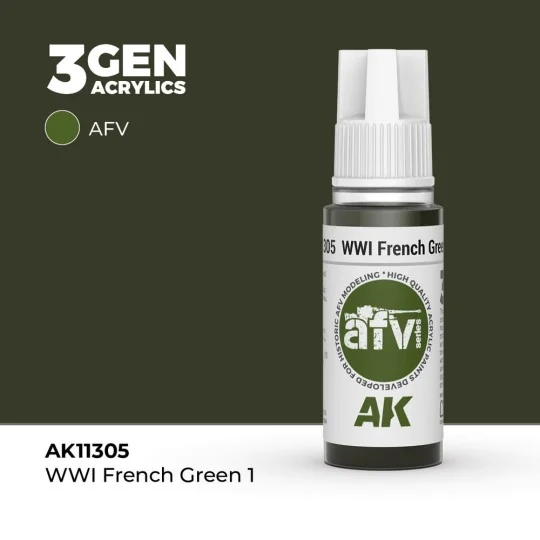 WWI French Green 1 - AK Interactive AK11305