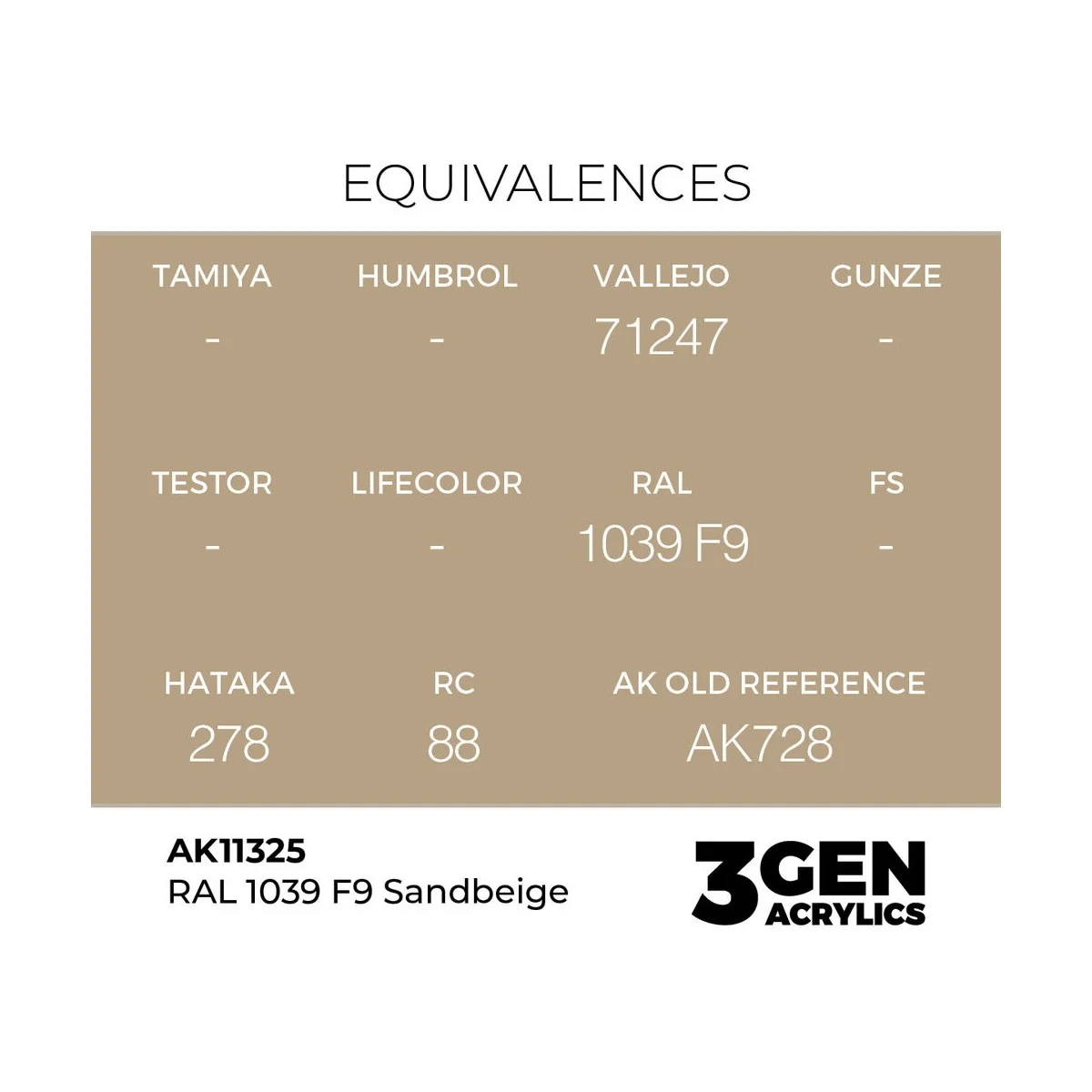 RAL 1039 F9 Sandbeige - AK Interactive AK11325