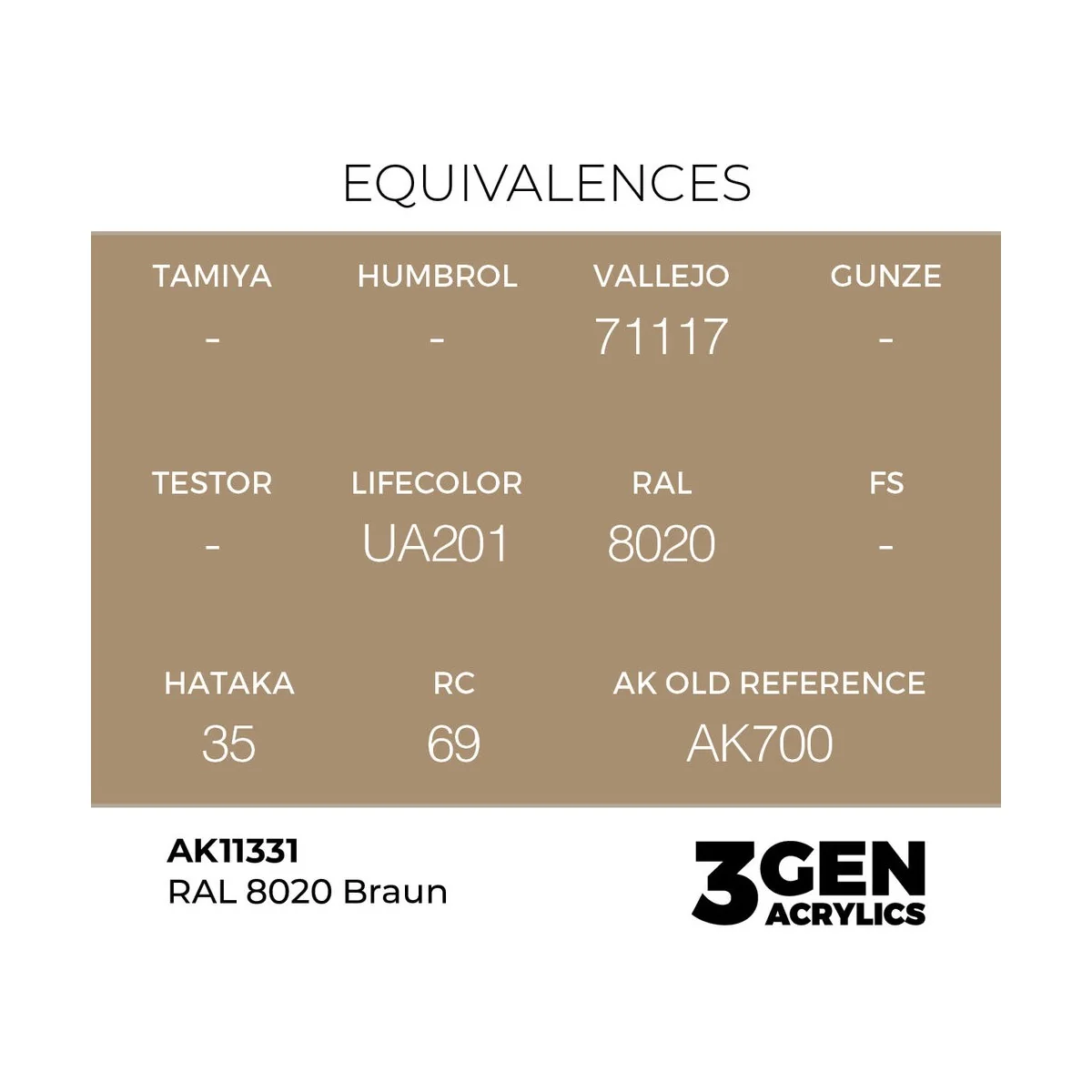 RAL 8020 Braun - AK Interactive AK11331