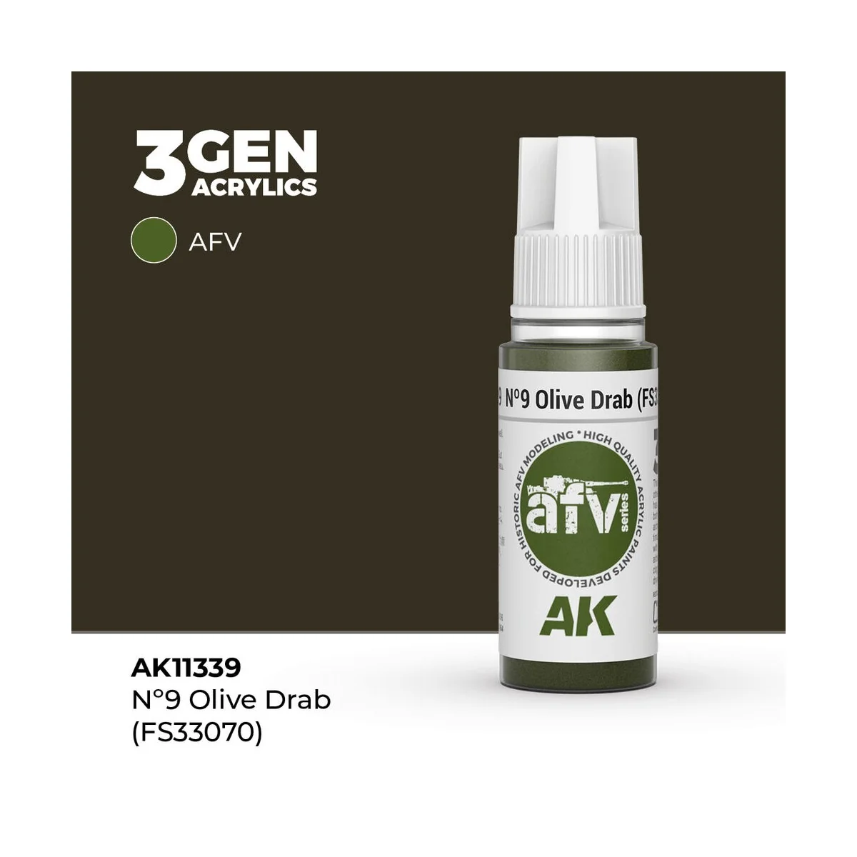 Nº9 Olive Drab (FS33070) - AK Interactive AK11339