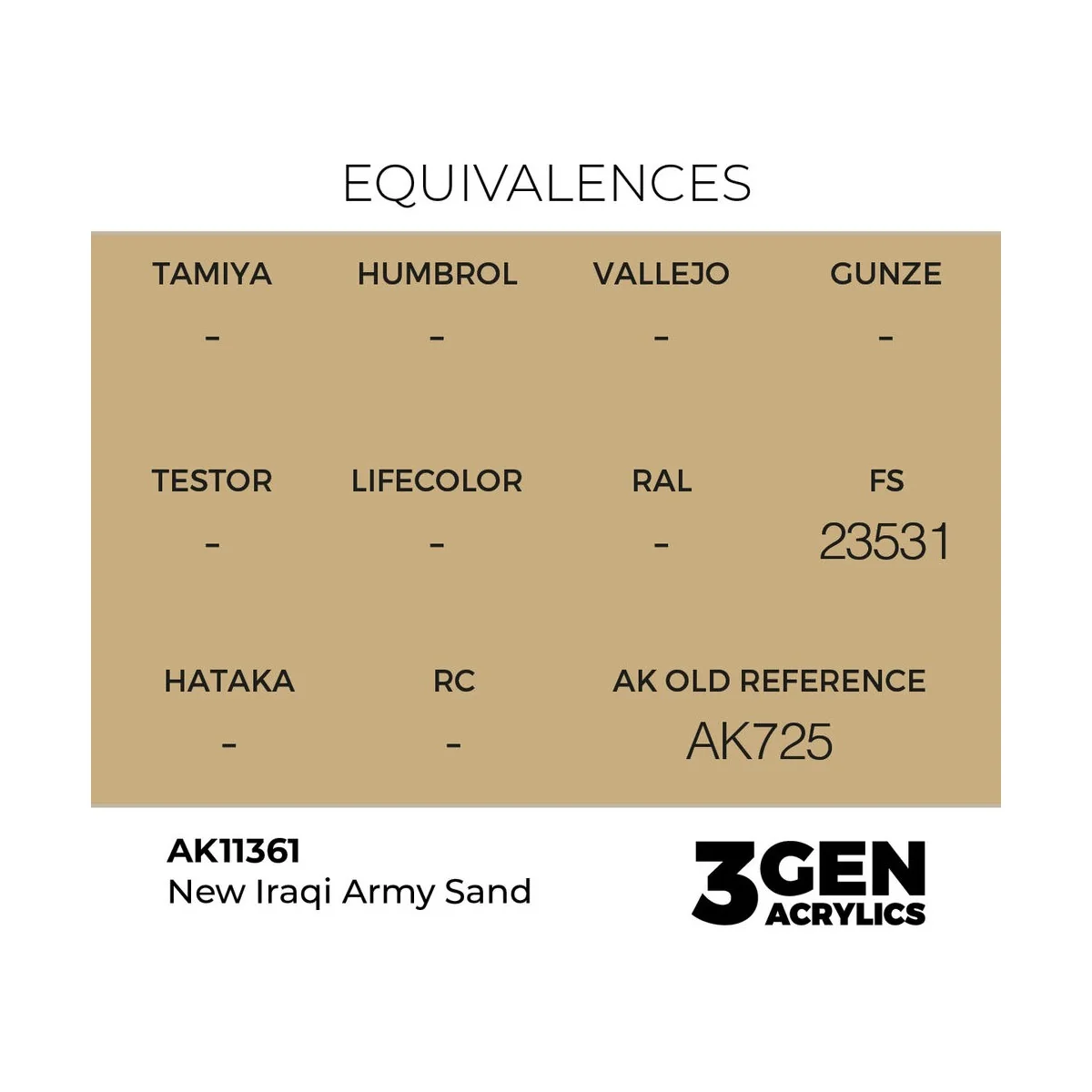 New Iraqi Army Sand - AK Interactive AK11361