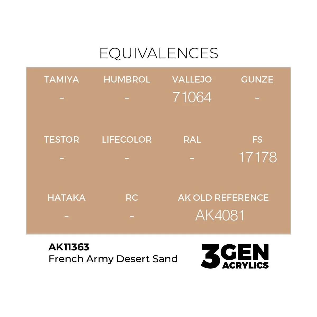 French Army Desert Sand - AK Interactive AK11363