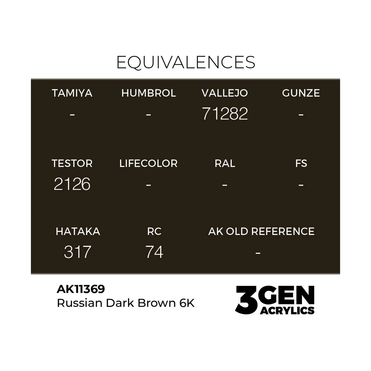 Russian Dark Brown 6K - AK Interactive AK11369