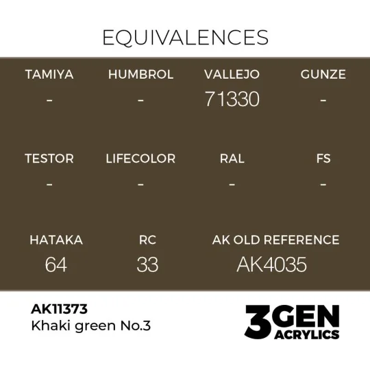 Khaki green No.3 - AK Interactive AK11373