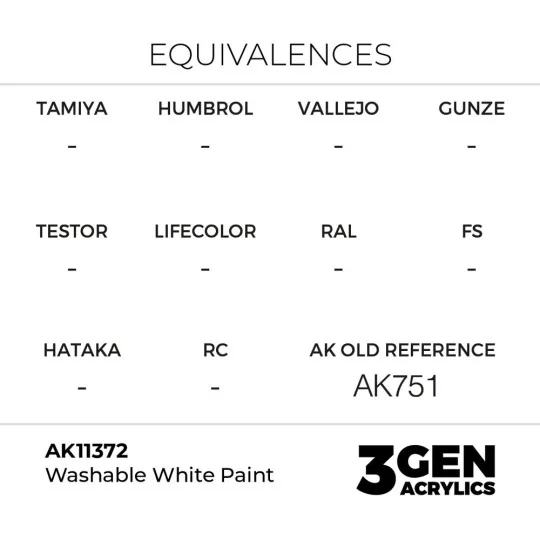 Washable White Paint - AK Interactive AK11372