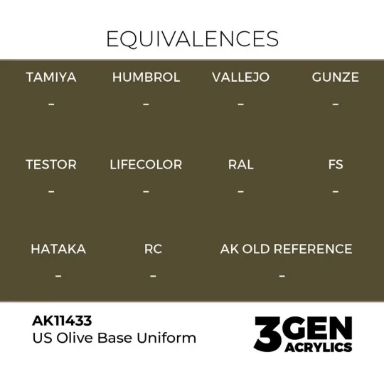 US Olive Base Uniform - AK Interactive AK11433