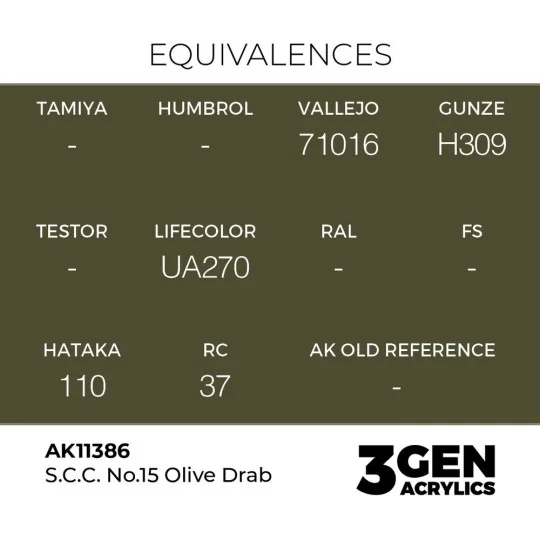 S.C.C. No.15 Olive Drab - AK Interactive AK11386