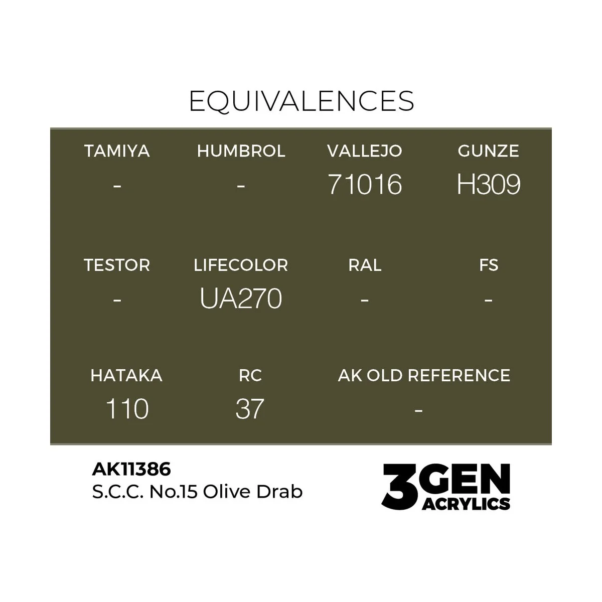 S.C.C. No.15 Olive Drab - AK Interactive AK11386