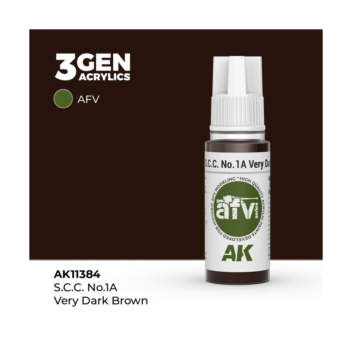 S.C.C. No.1A Very Dark Brown - AK Interactive AK11384