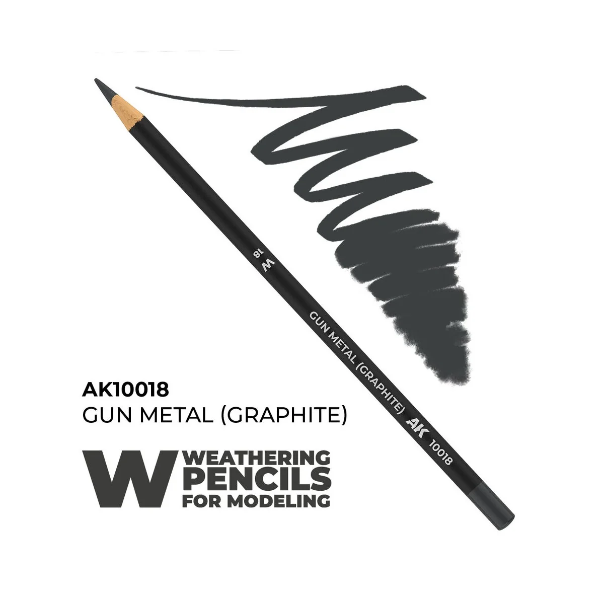 Watercolor Pencil Gun Metal (Graphite) - AK Interactive AK10018