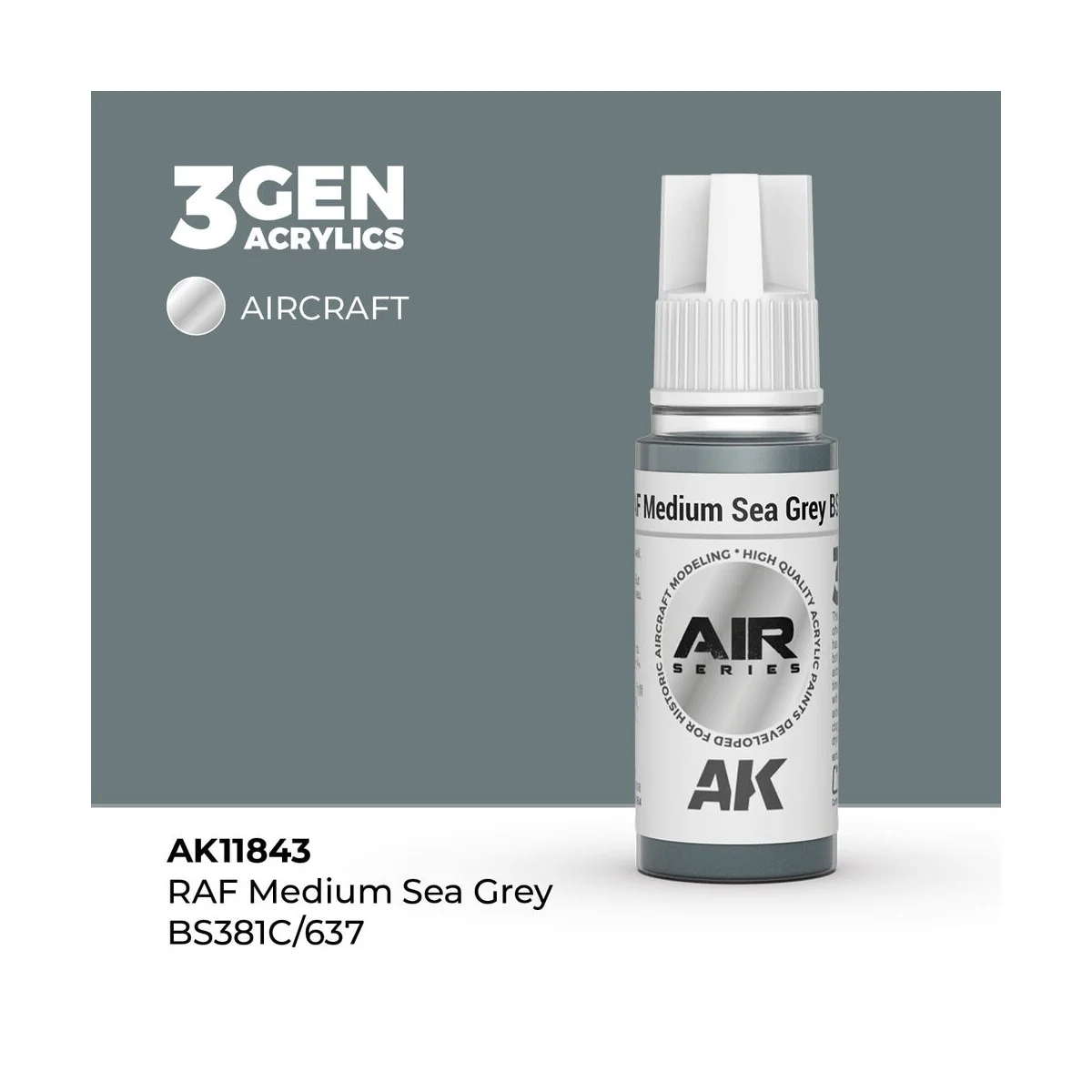 RAF Medium Sea Grey BS381C/637 - AK Interactive AK11843