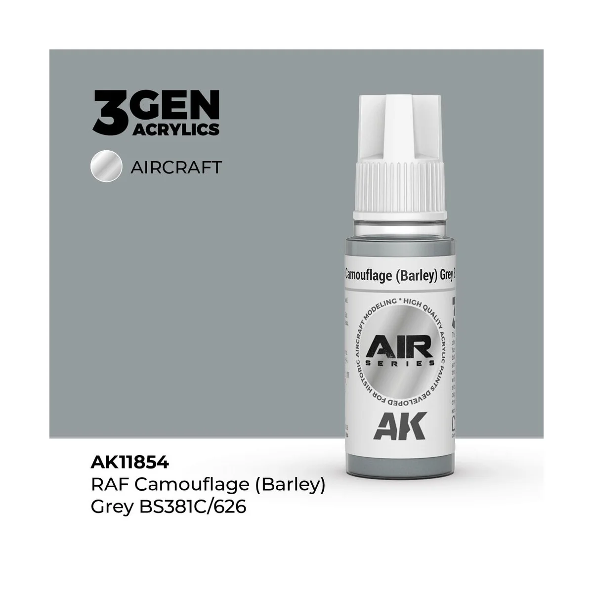 RAF Camouflage (Barley) Grey BS381C/626 - AK Interactive AK11854
