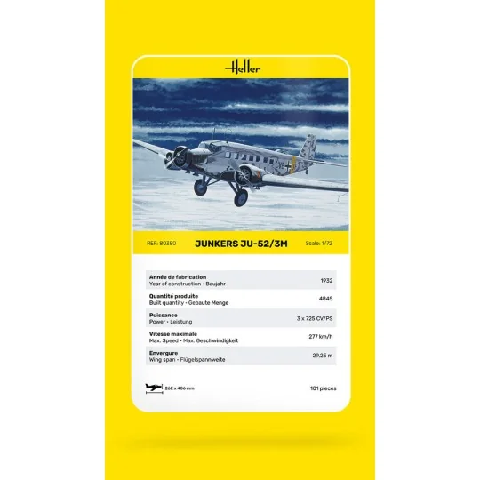 Ju-52/3m, 1/72 - Heller 80380 Ju-52/3m, 1/72 - Heller 80380