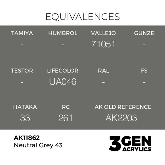 Neutral Grey 43 - AK Interactive AK11862