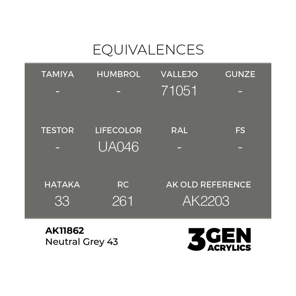Neutral Grey 43 - AK Interactive AK11862