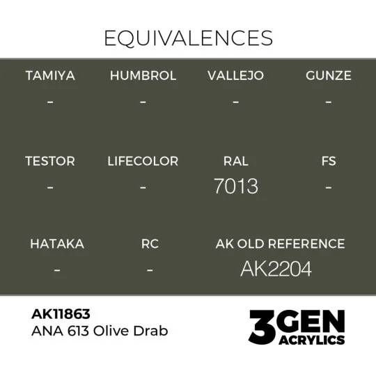 ANA 613 Olive Drab - AK Interactive AK11863