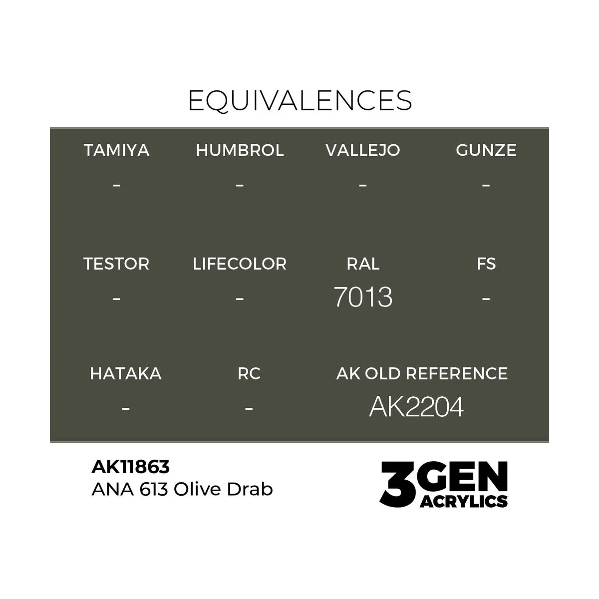 ANA 613 Olive Drab - AK Interactive AK11863