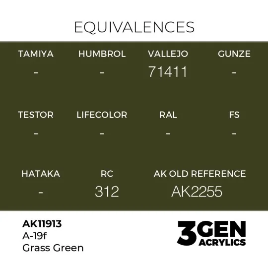 A-19f Grass Green - AK Interactive AK11913