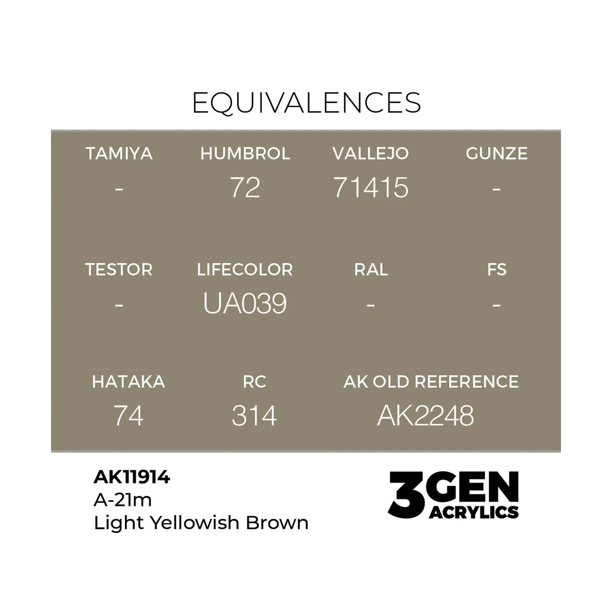 A-21m Light Yellowish Brown - AK Interactive AK11914