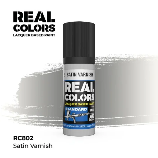 Real Colors: Satin Varnish 17 ml. - AK Interactive RC802