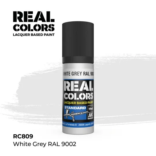 Real Colors: White Grey RAL 9002 17 ml. - AK Interactive RC809