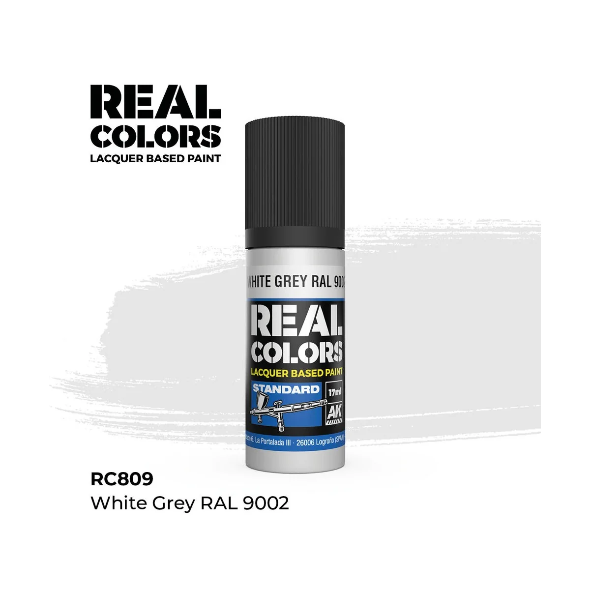 Real Colors: White Grey RAL 9002 17 ml. - AK Interactive RC809