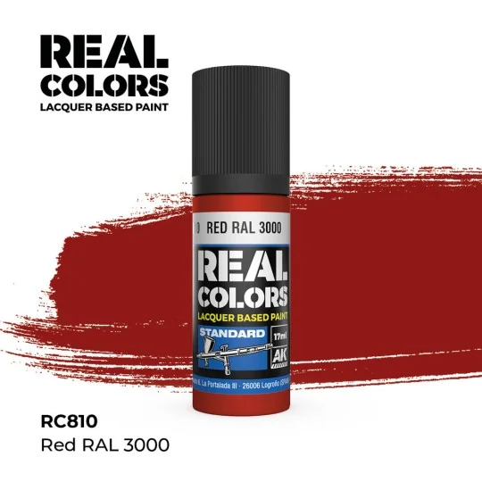 Real Colors: Red RAL 3000 17 ml. - AK Interactive RC810