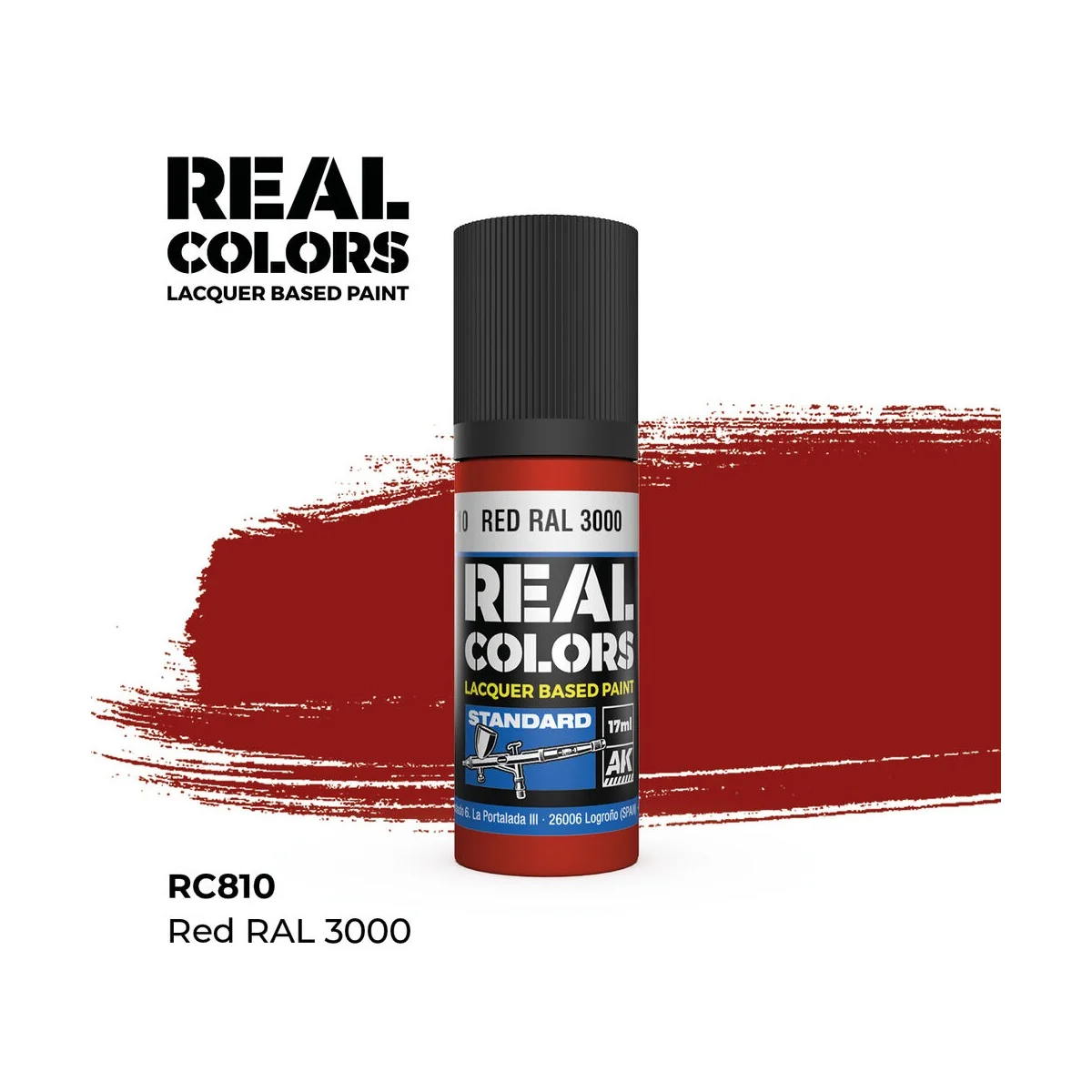 Real Colors: Red RAL 3000 17 ml. - AK Interactive RC810